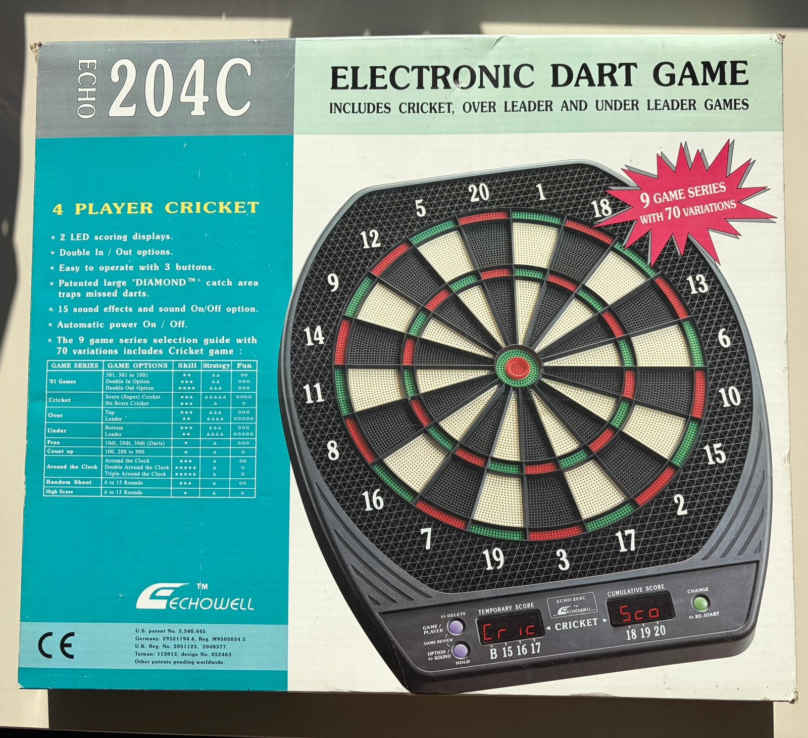 Electronisch dartbord, na één spelletje., Ophalen of Verzenden, Zo goed als nieuw, Dartbord