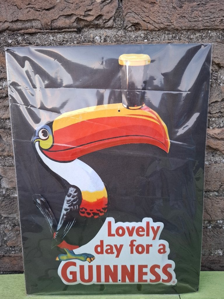 reclamebord Guinness in vorm van toucan, nieuw in verpakkin, Verzamelen, Ophalen of Verzenden, Nieuw, Reclamebord, Plaat of Schild