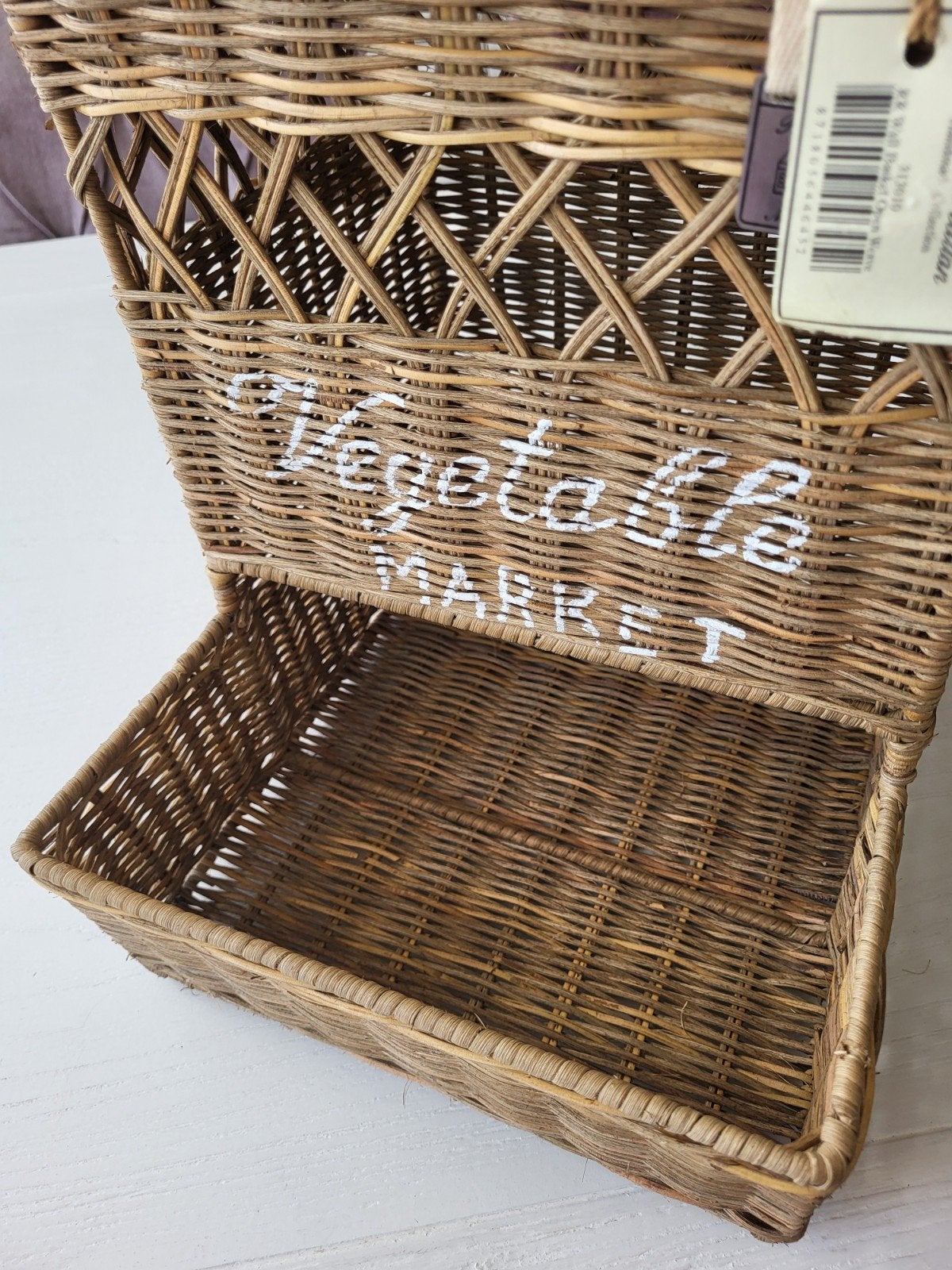 Riviera Maison Vegetable Market Basket M nieuw, Ophalen, Nieuw, Vierkant, Riet