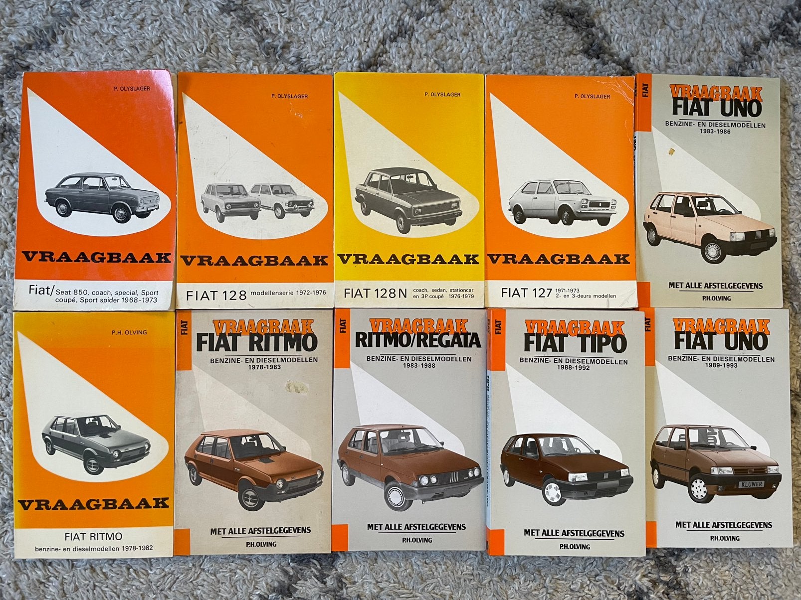 Vraagbaak Fiat 850 128 128N 127 Uno Ritmo Regata Tipo Panda, Ophalen of Verzenden