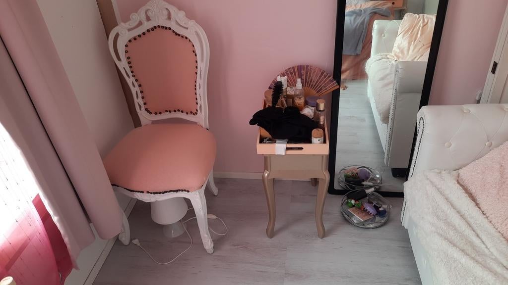 Elegante Roze Barok Stoel - gebruikt, Ophalen, Gebruikt, Overige kleuren, Eén
