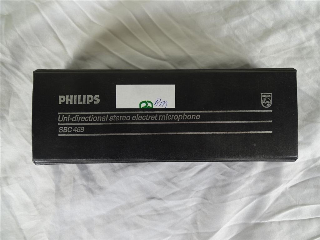 A7468. Philips Uni-directional Stereo Electret Microphone SB, Muziek en Instrumenten, Microfoons, Ophalen of Verzenden, Gebruikt