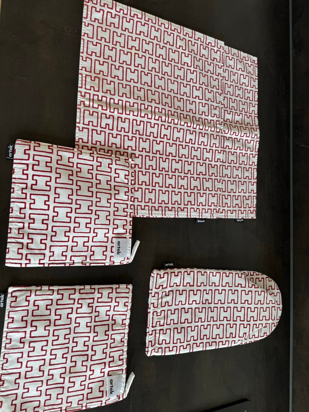 Artek placemats, ovenwant en pannenlappen set, Overige typen, Ophalen of Verzenden, Meerkleurig, Overige merken