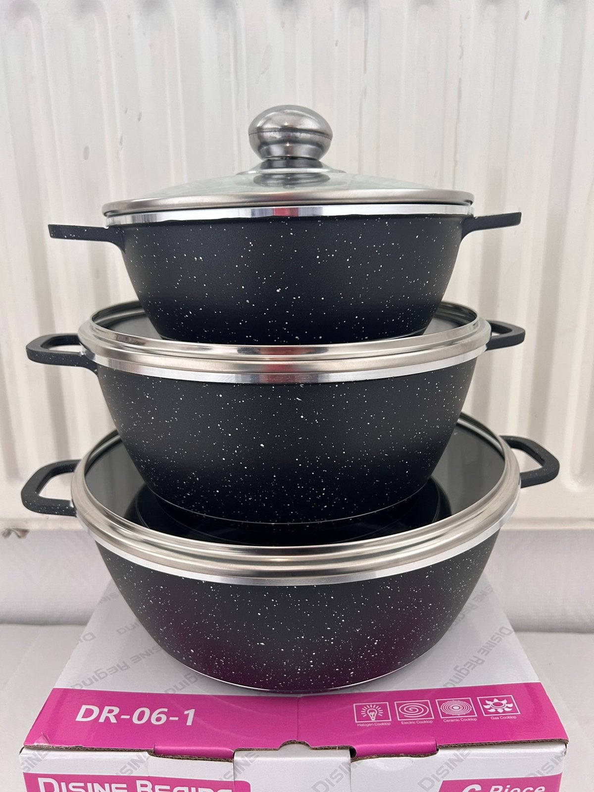Kookpannenset 3-delig – Anti-aanbaklaag, Ophalen of Verzenden, Nieuw, Aluminium, Koekenpan of Braadpan