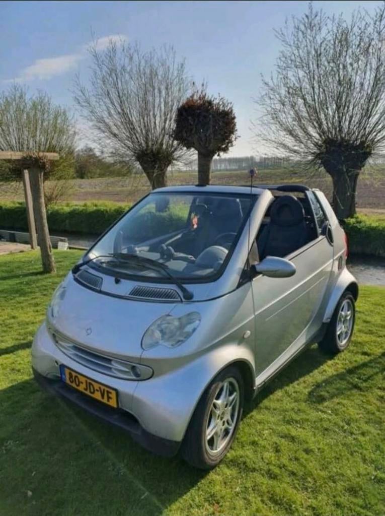 MCC Smart 0.6 40KW Cabrio AUT 2002 Grijs, Auto's, Overige Auto's, Automaat, Achterwielaandrijving, 54 pk, Zwart