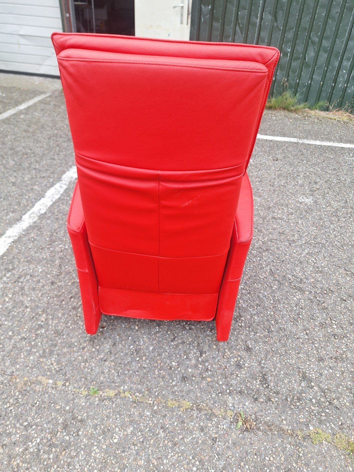 Rood leren sta op stoel Ciar, Ophalen, Gebruikt, 50 tot 75 cm, Leer