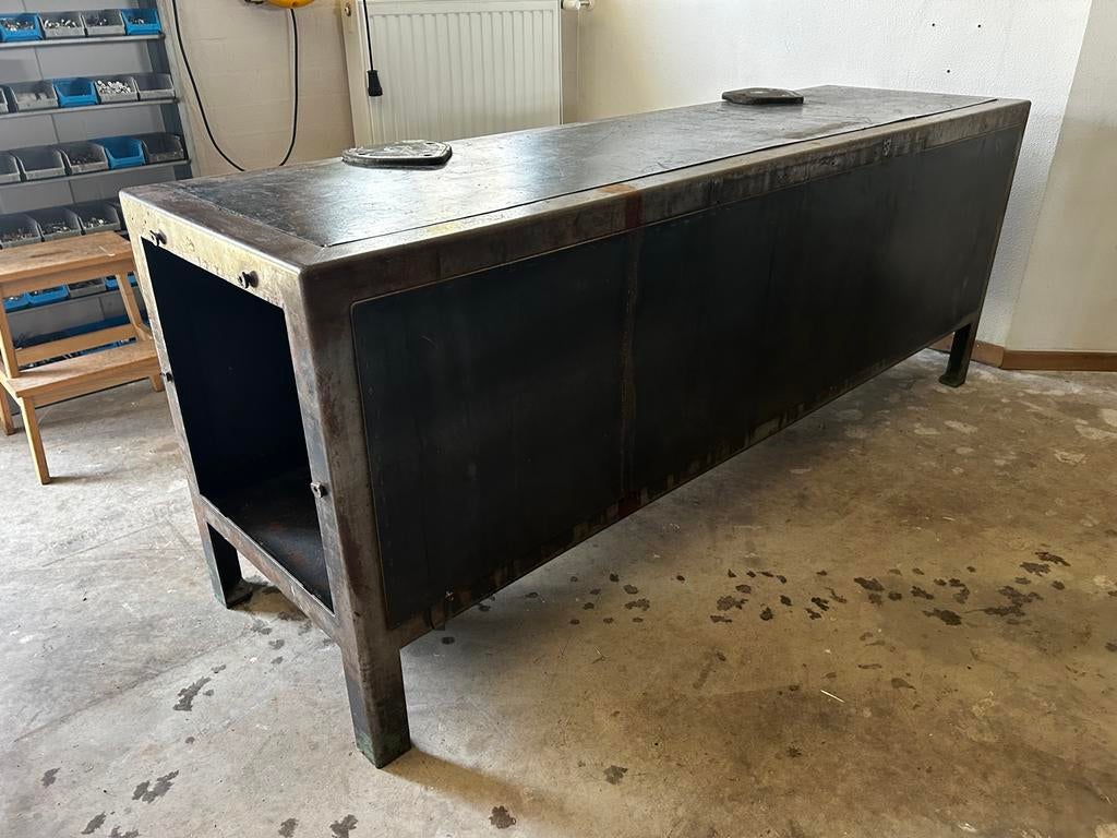 Robuuste werkbank - 210 cm breed, Ophalen, Gebruikt, 170 cm of meer