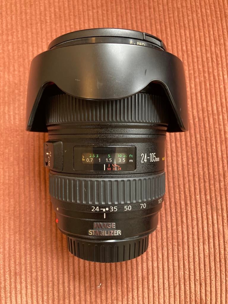 Canon EF 24-105mm F/4 L, Audio, Tv en Foto, Fotografie | Lenzen en Objectieven, Ophalen, Gebruikt, Standaardlens, Zoom