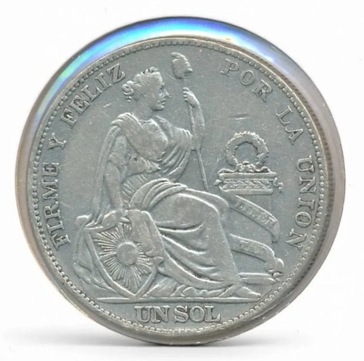 Peru 1 Sol 1923, Ophalen of Verzenden, Zuid-Amerika, Losse munt, Zilver