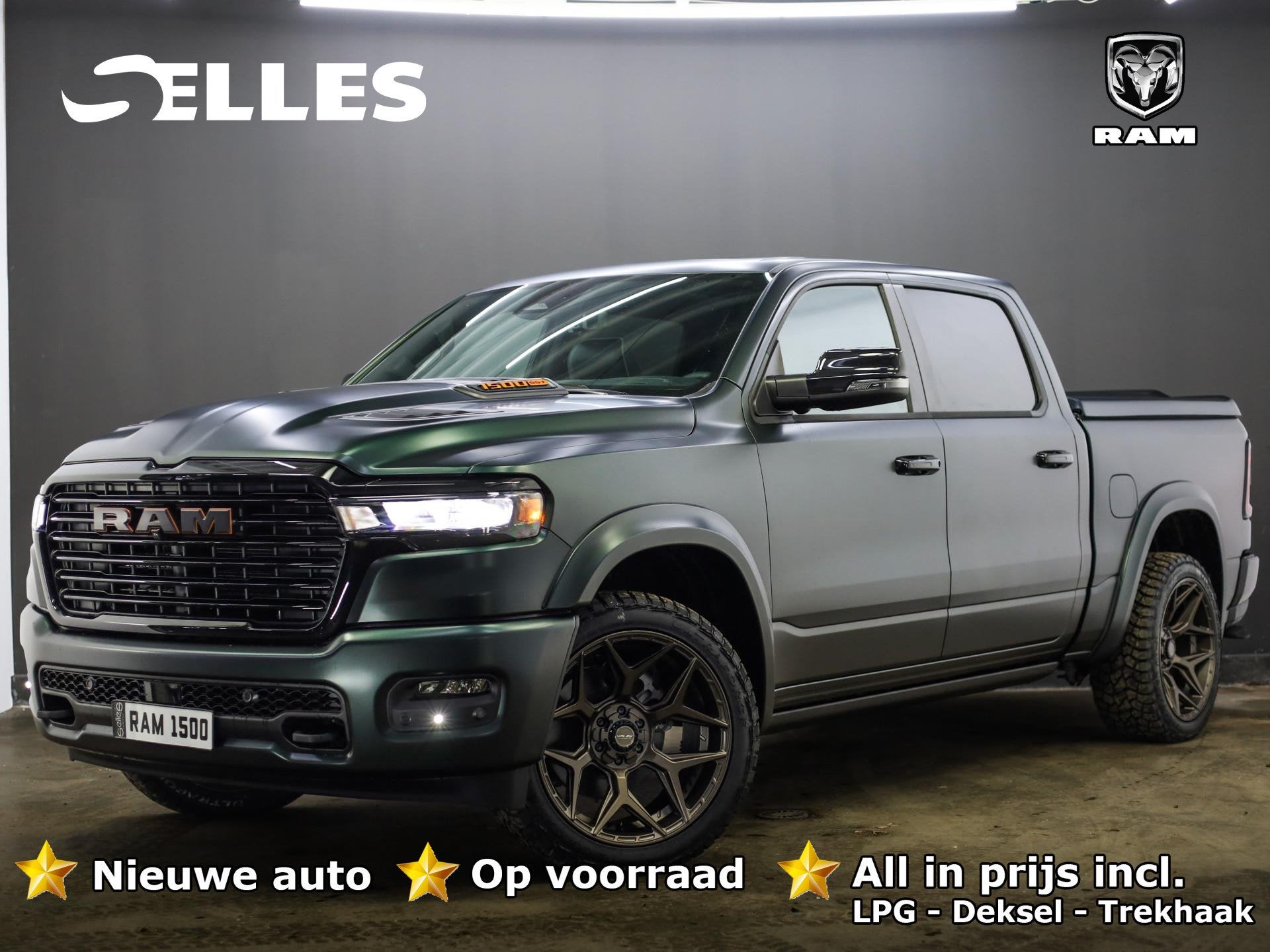 Dodge Ram 1500 2025 3.0L HURRICANE LARAMIE Night Premium | B, Auto's, Automaat, 2993 cc, Zwart, Bedrijf