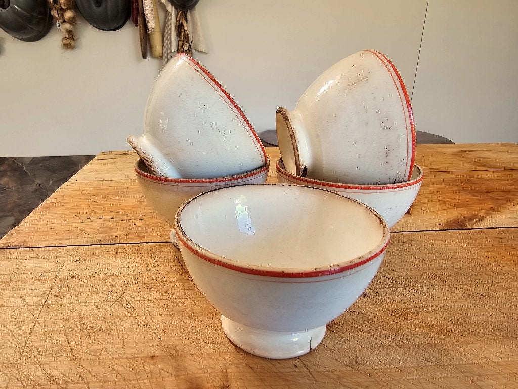 LOT van 5 antieke SPOELKOMMEN van BFK BOCH Frères Keramis, Ophalen of Verzenden