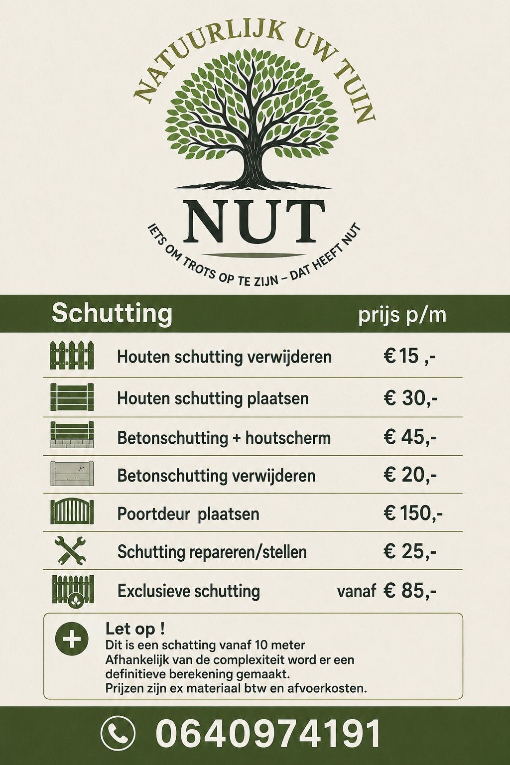 Natuurlijkuwtuin, Ophalen, 1 tot 2 meter, 6 meter of meer, Nieuw