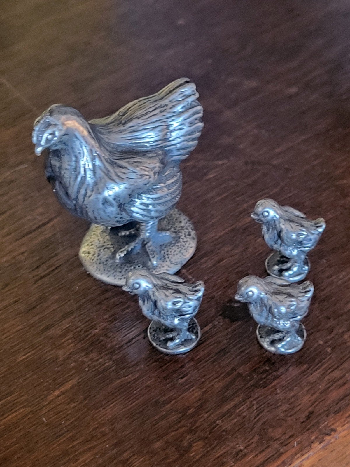 Schattig setje hen met kuikens Gelria tin, Ophalen of Verzenden