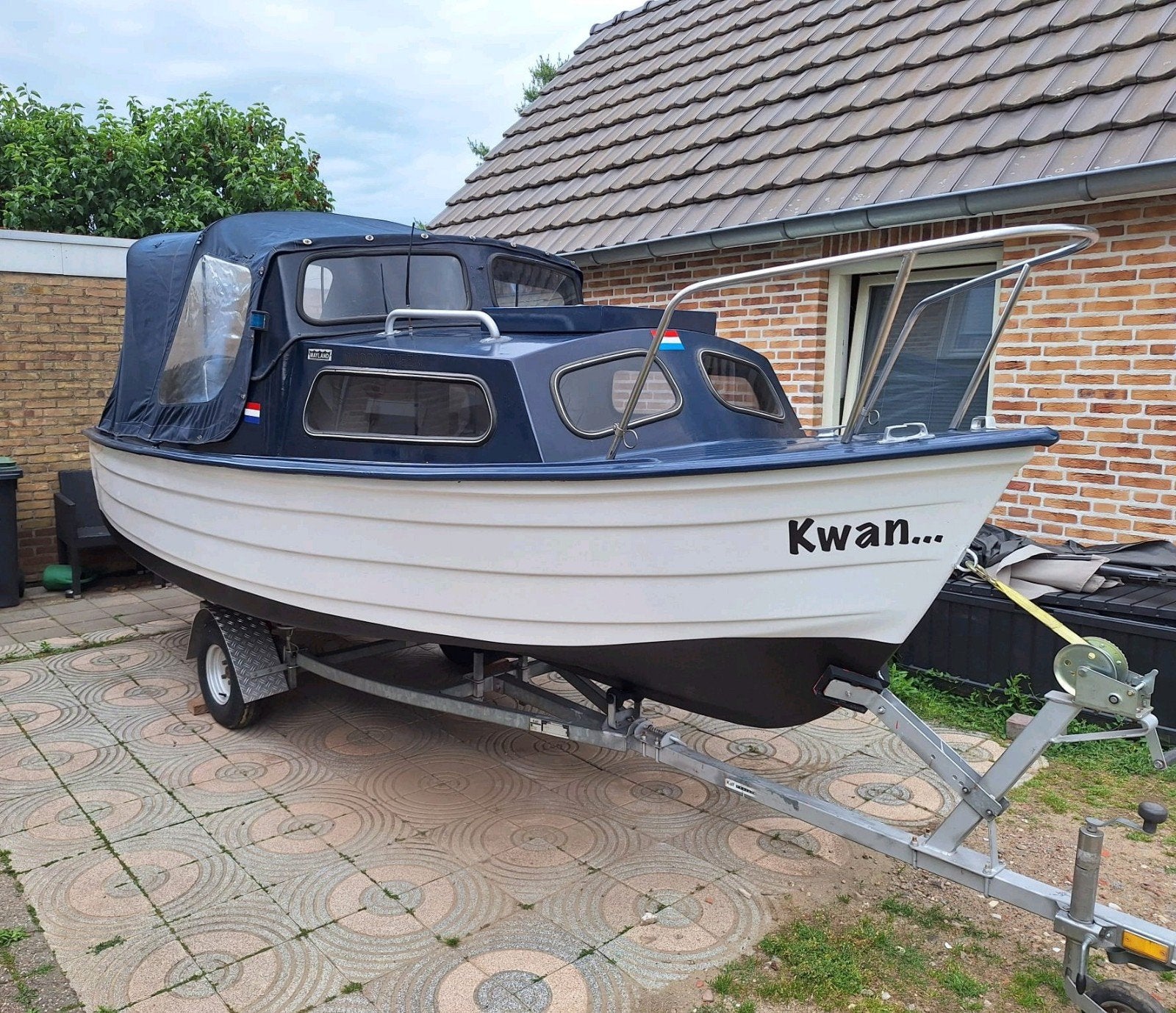 Mayland kajuitboot Suzuki 25 pk motor kanteltrailer, Watersport en Boten, Ophalen, Gebruikt, Kajuitboot, Buitenboordmotor