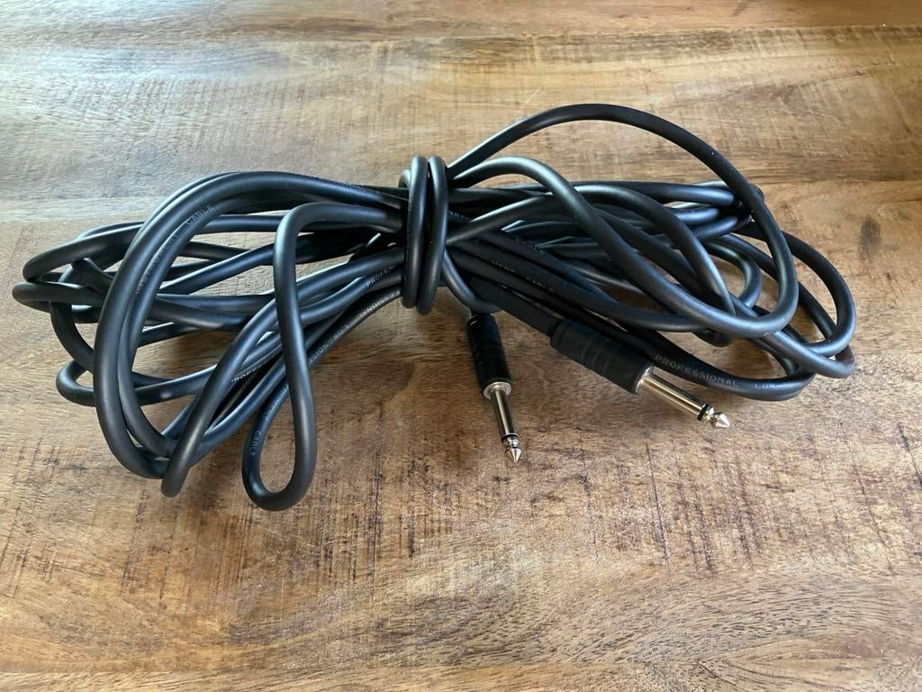 Instrument kabel TS 6,3mm 8 mtr., Ophalen of Verzenden, Gebruikt, Speaker of Versterker