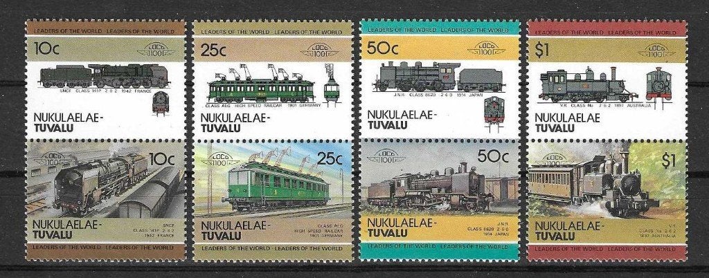 Tuvalu-Nukulaelae Michel 41-48 postfris    TREINEN, Ophalen of Verzenden, Postfris
