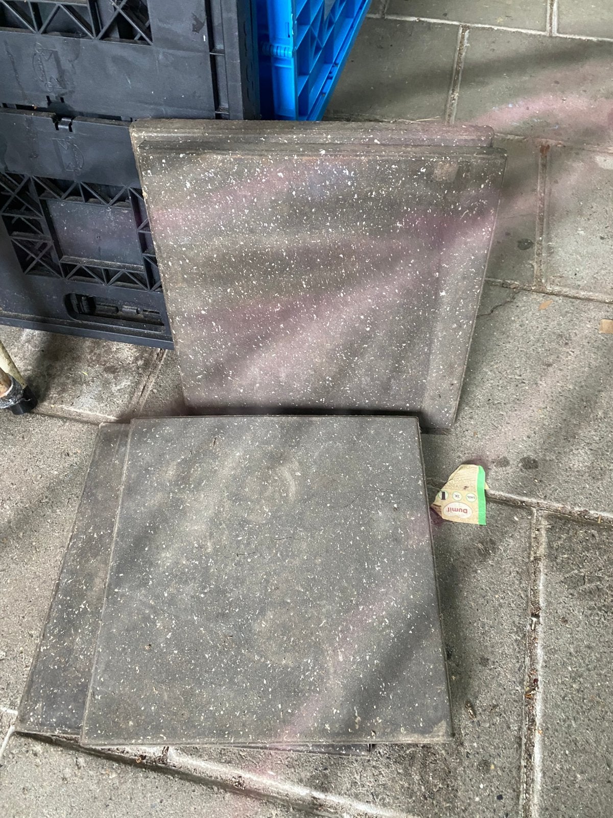 4 rubberen tegels 30x30cm, Tuin en Terras, Ophalen, Overige typen, Rubber, Zo goed als nieuw