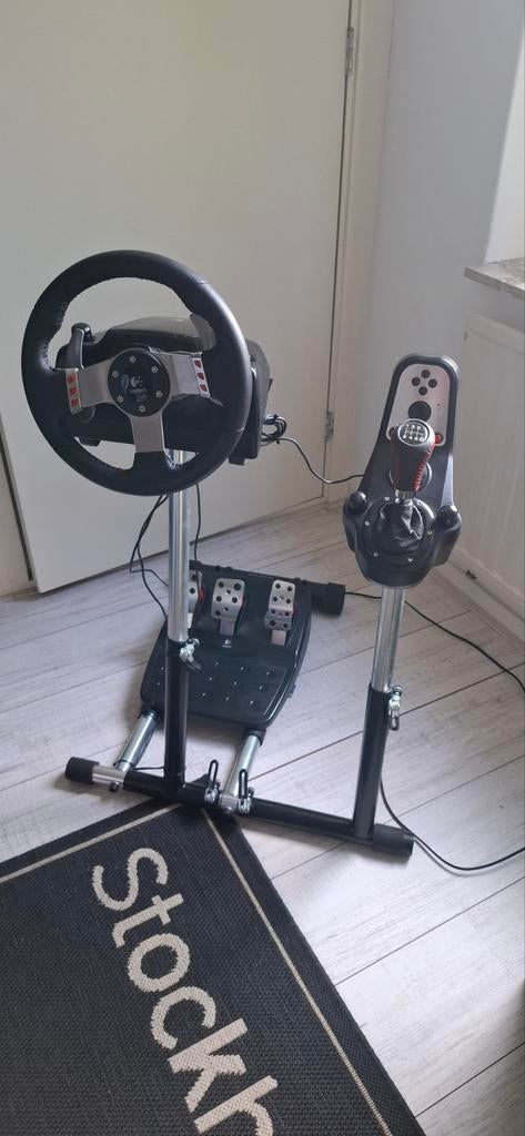 Logitech G27 + Wheel stand pro, Computers en Software, Joysticks, Gebruikt, Ophalen of Verzenden