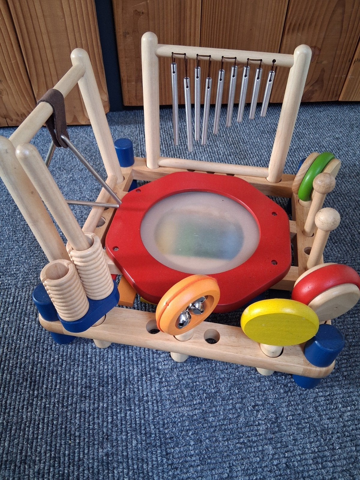Houten Muziekinstrument met Xylofoon, Trommel en meer, Ophalen, Zo goed als nieuw, Overige typen, Met geluid