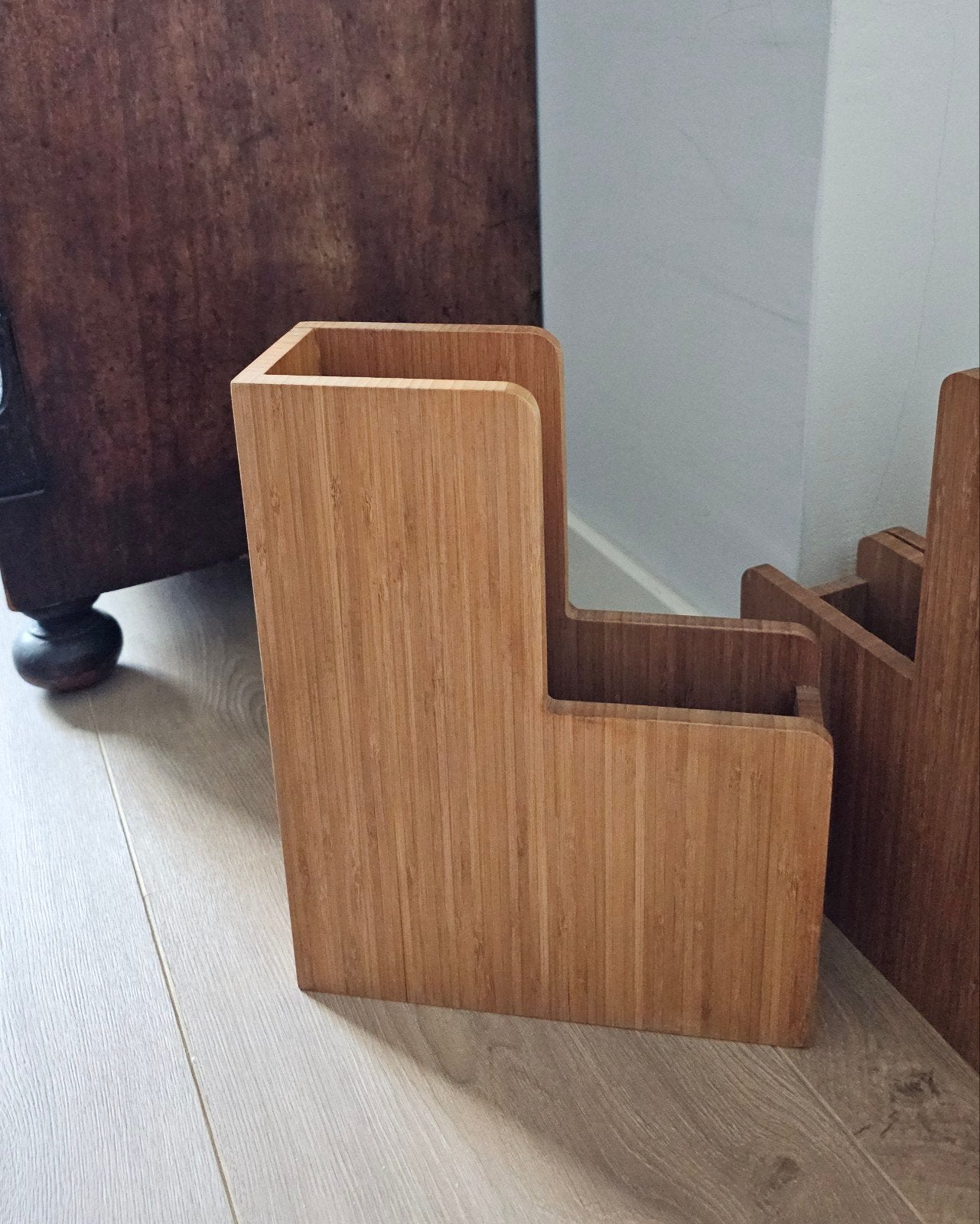 Massief houten tijdschriftcassettes, 6 stuks, Ophalen of Verzenden, Rechthoekig, Hout