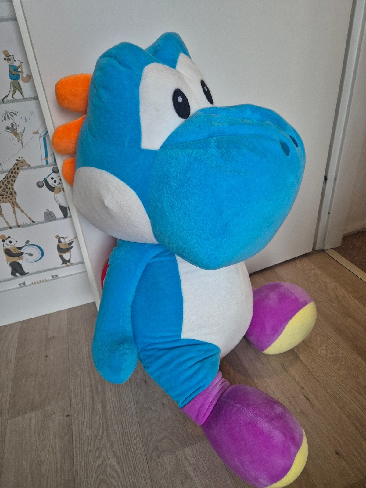Grote blauwe Yoshi knuffel 90cm hoog- Super Mario, Ophalen, Overige typen, Blauw, Nintendo