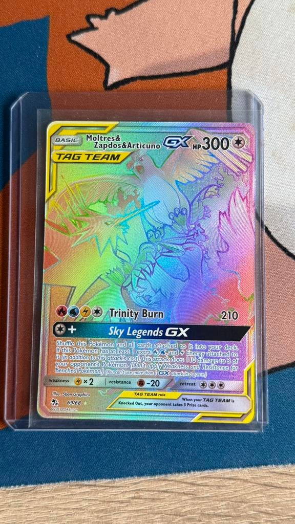 Moltres & Zapdos & Articuno GX 69/68, Ophalen of Verzenden, Nieuw, Losse kaart, Foil