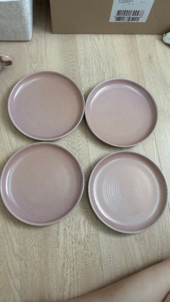 4 roze ontbijtborden Chef ceramics collectie HKLIVING, Huis en Inrichting, Keuken | Servies, Overige merken, Keramiek, Nieuw, Ophalen of Verzenden