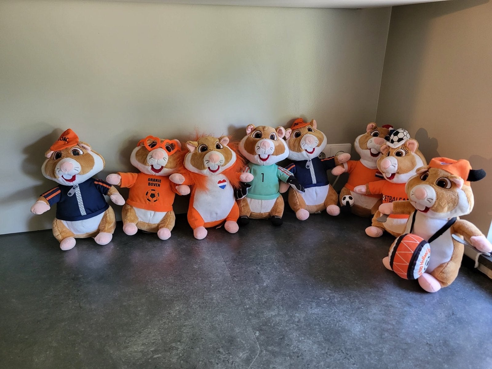 Albert Heijn Hamsters Oranje EK WK Voetbal Knuffels, Kinderen en Baby's, Speelgoed | Knuffels en Pluche, Gebruikt, Hamster, Ophalen of Verzenden