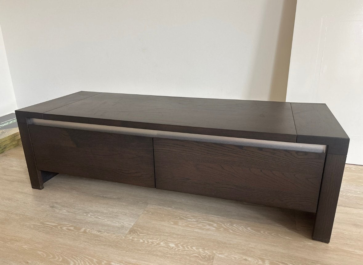 Modern TV-meubel/dressoir met lades - Donkerbruin, Huis en Inrichting, Kasten | Televisiemeubels, Ophalen, Gebruikt, 100 tot 150 cm