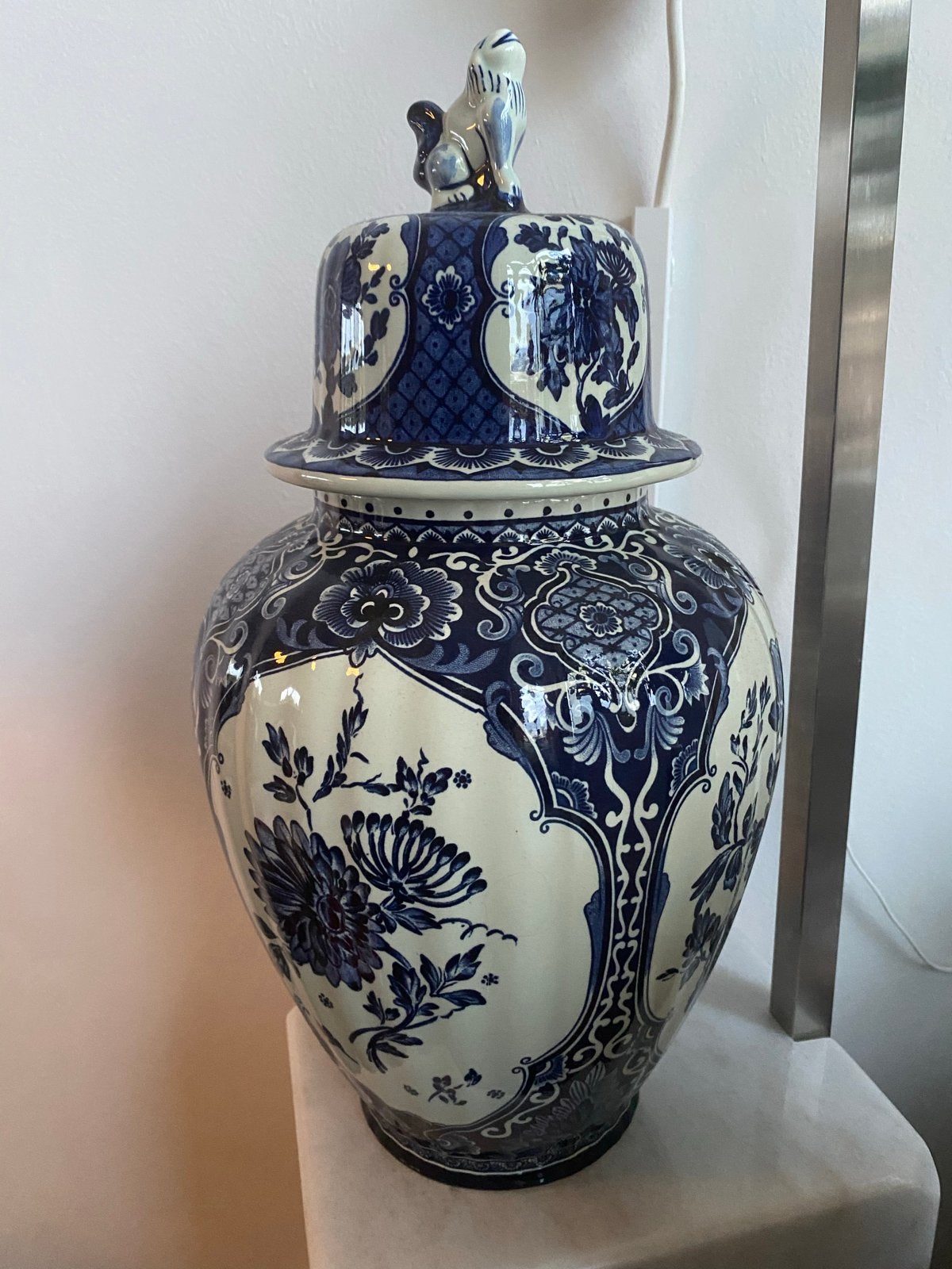 Oude en schitterende Delfts Blauwe (Boch) pot of vaas, Antiek en Kunst, Ophalen of Verzenden