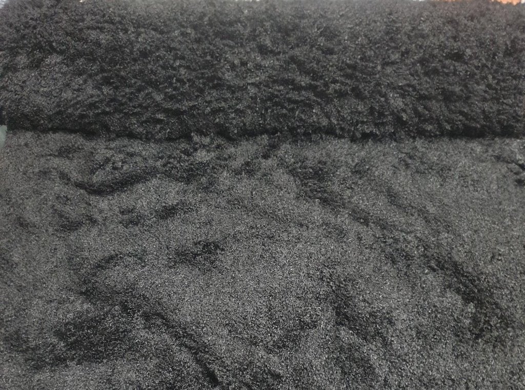 harige stof zwart (11520), Overige materialen, 120 cm of meer, Zwart, Ophalen of Verzenden