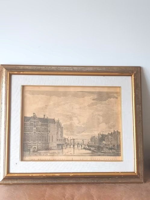 Gravure 1783 De binnen Amstel Jan de Beijer., Ophalen