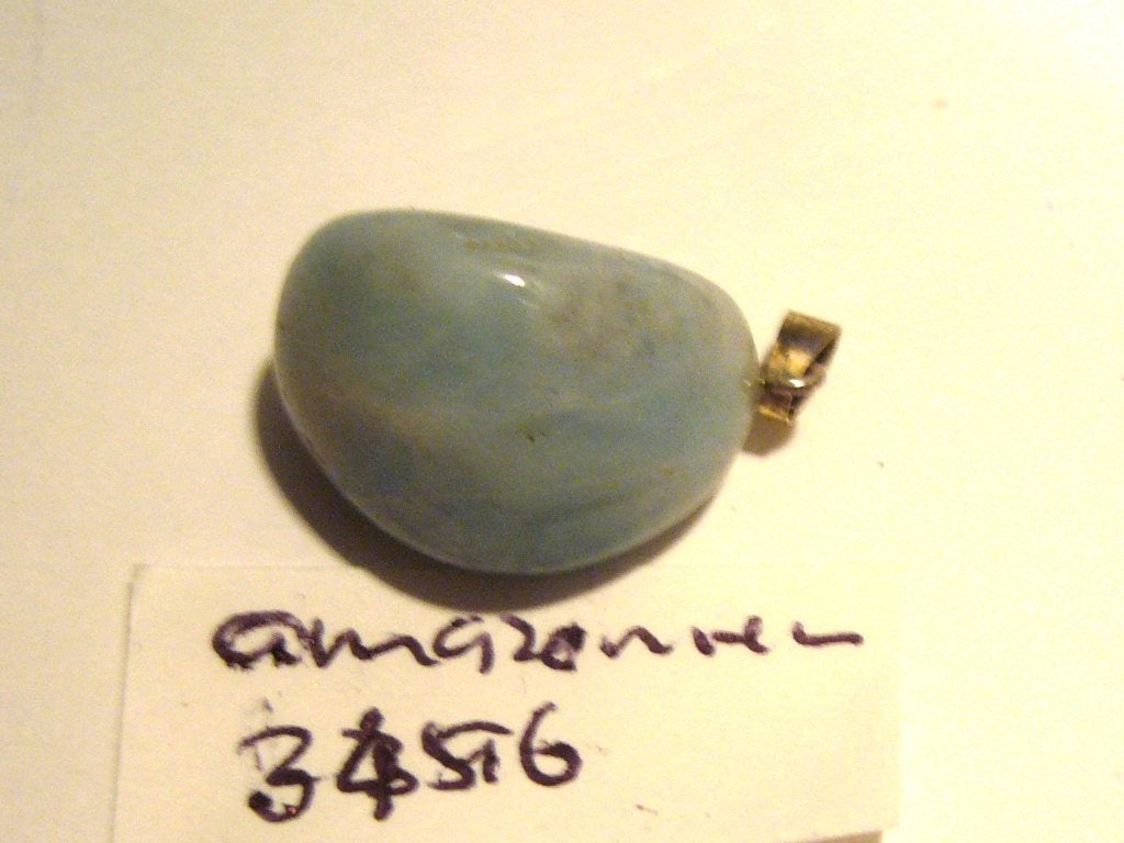 amazoniet hanger mineraal edelsteen 1 hangertje amazonite, Ophalen of Verzenden, Zo goed als nieuw, Steen of Mineraal, Met edelsteen