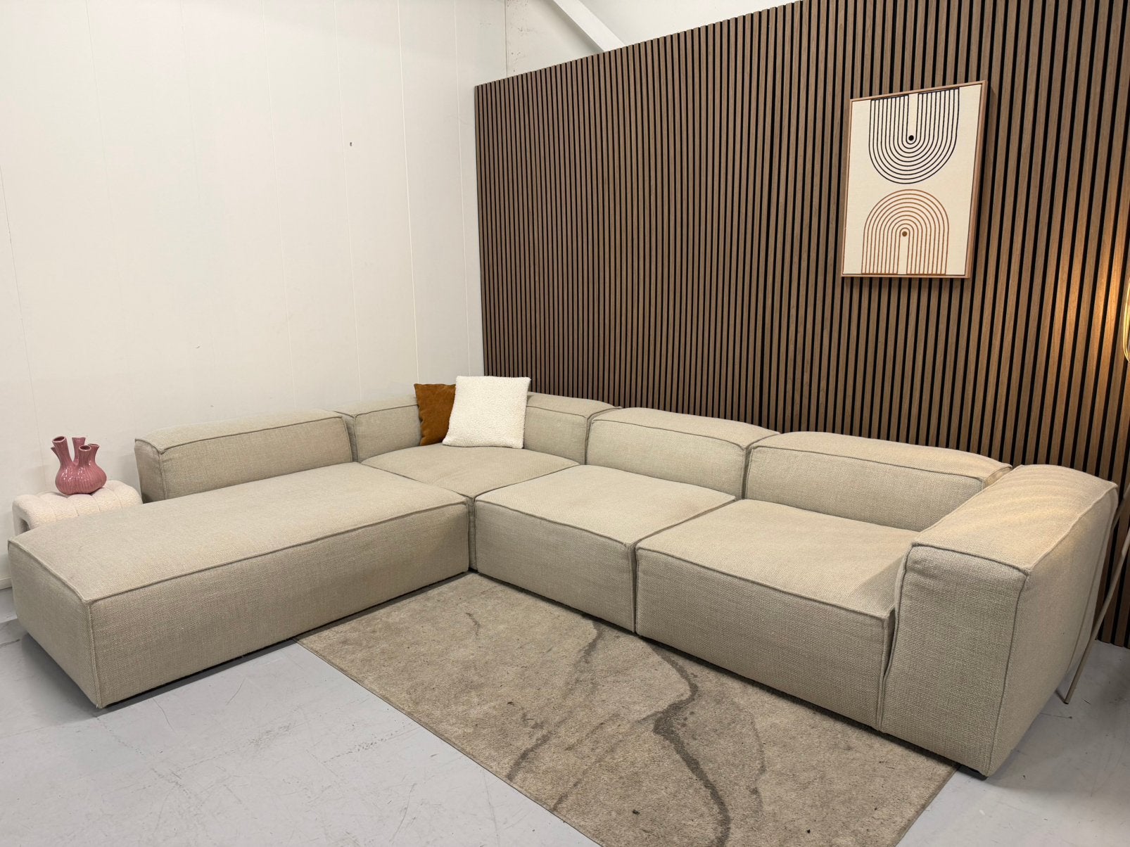 Bolia Cosima - Hoekbank - Vilme Sand - Zeer Nette Staat, Ophalen of Verzenden, Zo goed als nieuw, 150 cm of meer, Vierpersoons of meer
