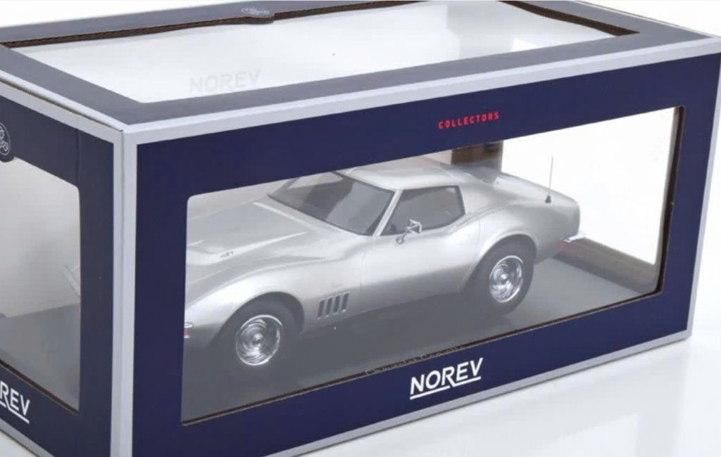 Chevrolet Corvette Coupe 1969 zilver 1/18 NOREV ref. 189032, Ophalen of Verzenden, Nieuw, Auto, Norev