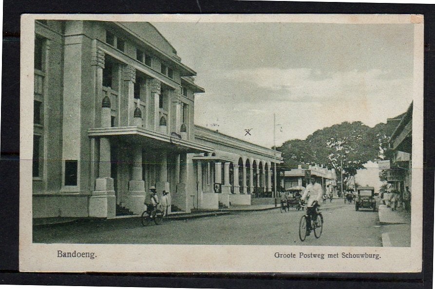 Ned Indië  1927 Grote Postweg with theatre in Bandung (7-16), Ophalen, 1920 tot 1940, Buiten Europa
