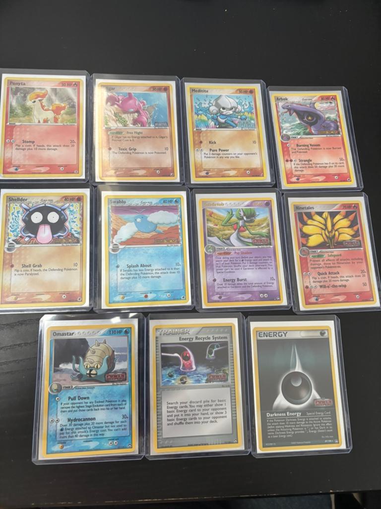 Pokémon Kaarten Reverse Holo EX, Ophalen of Verzenden, Zo goed als nieuw, Meerdere kaarten
