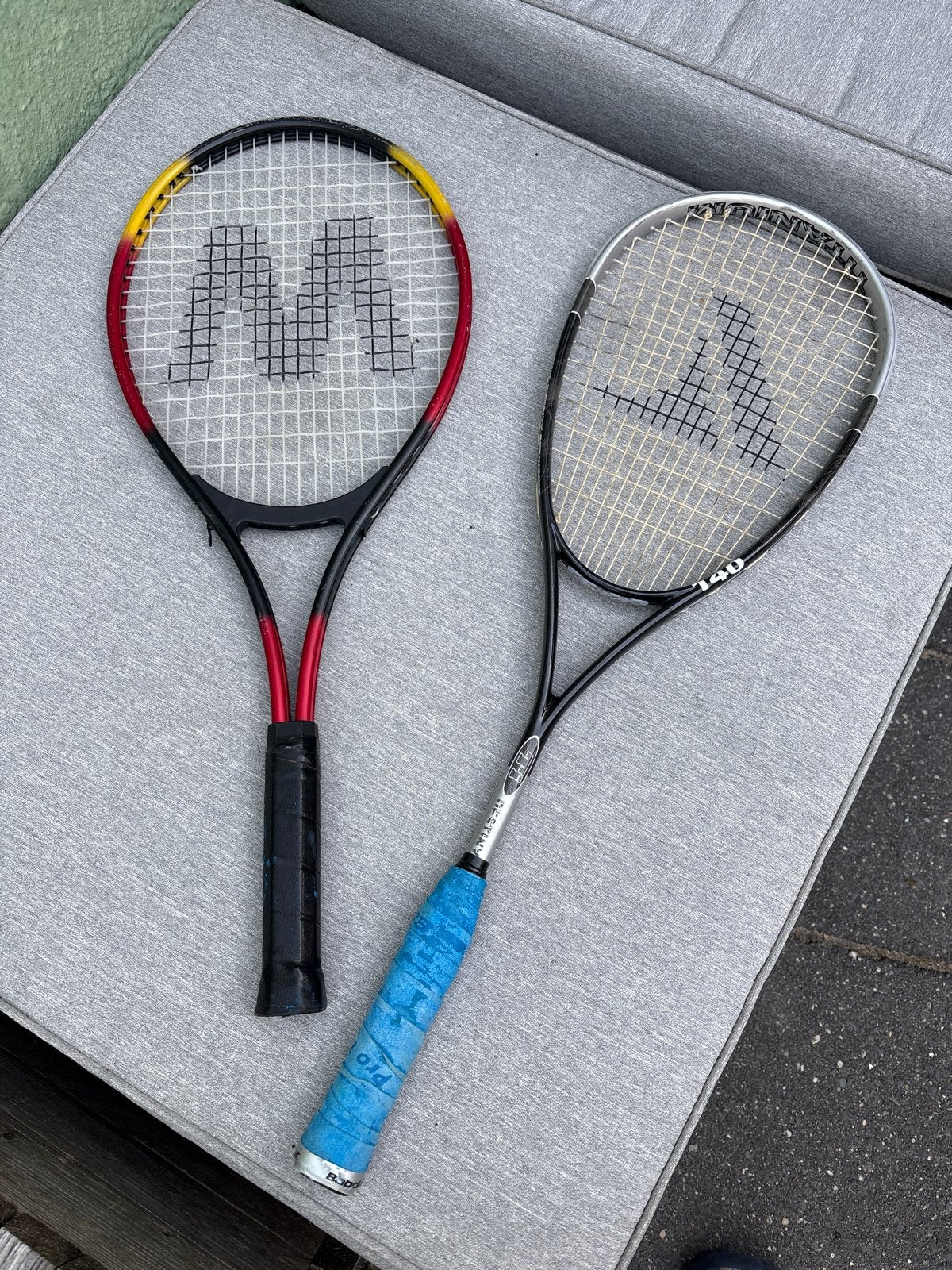 Squash- en Tennisracket Set - Gebruikt, Ophalen of Verzenden, Gebruikt, Racket, Overige merken