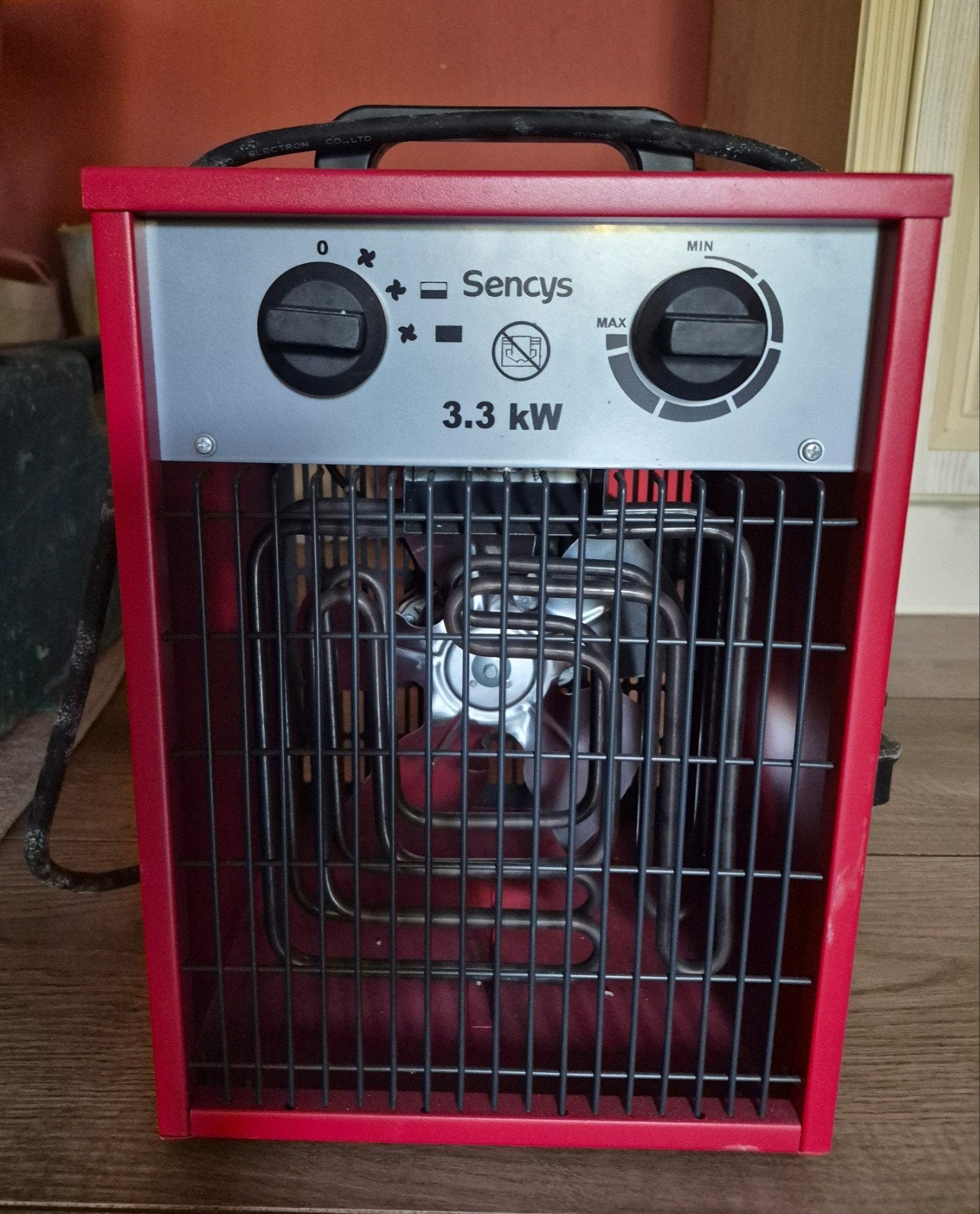 Sencys Industriële Ventilatorverwarming 3.3kW, Ophalen, 30 tot 80 cm, Kachel, Minder dan 60 cm