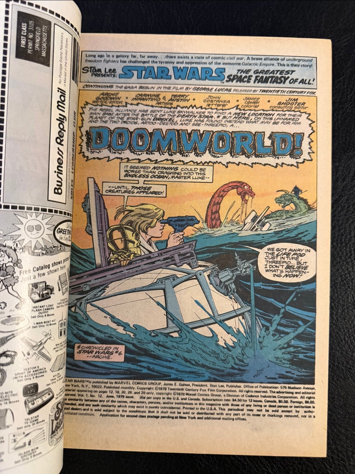 Star Wars Comics #12 1e Druk 1978 Marvel VF, Amerika, Ophalen of Verzenden, Gelezen, Eén comic