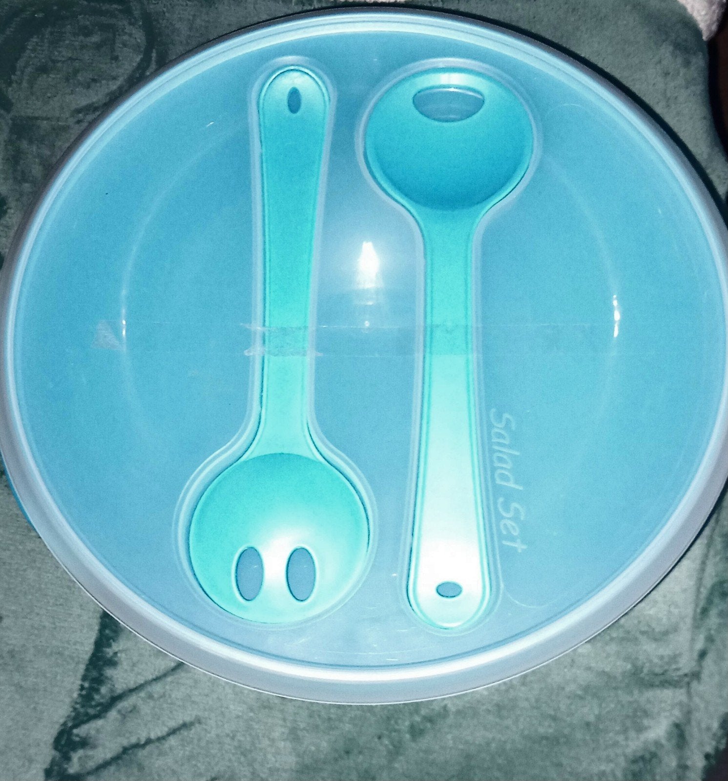NIEUW Salade Couvert 4-delig - Turquoise - NIEUW, Huis en Inrichting, Overige typen, Kunststof, Nieuw, Ophalen of Verzenden