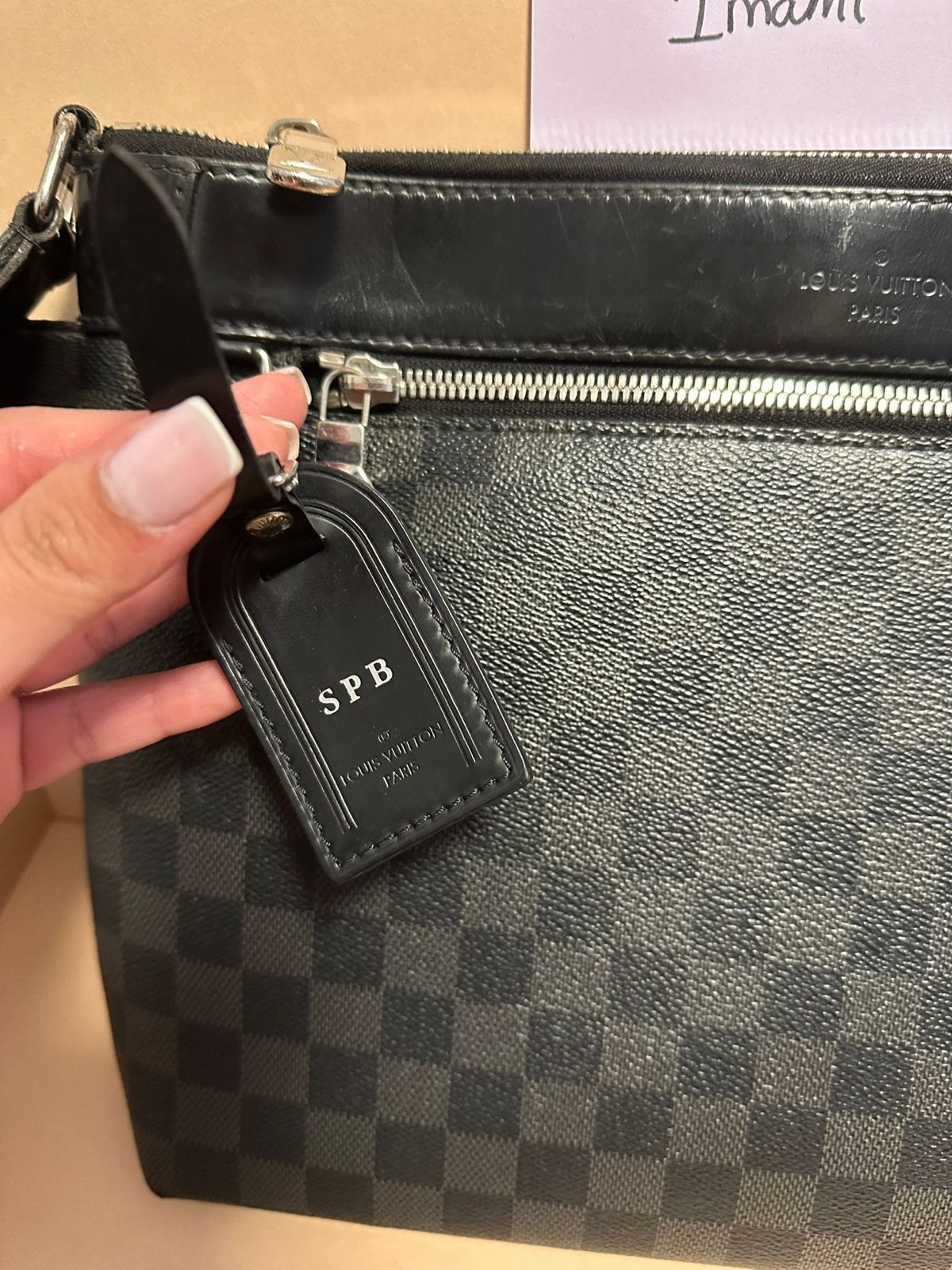 Louis Vuitton Messenger Damier Graphite Mick PM, Ophalen, Zo goed als nieuw