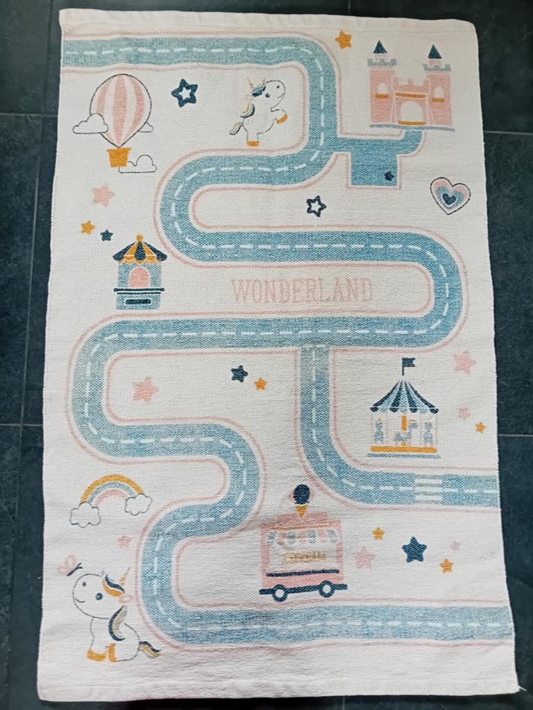 Speelkleed / vloerkleed 100% katoen antislip, Ophalen, Gebruikt