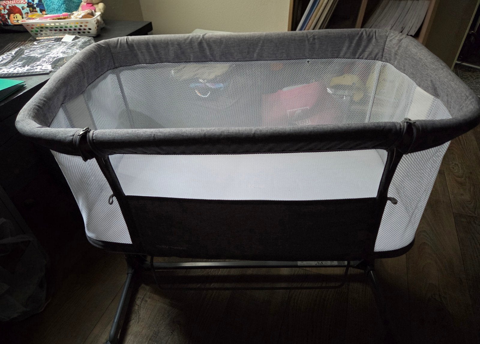 Co-sleeper/wieg met verstelbare hoogte en wieltjes, Ophalen, Gebruikt, Wieg