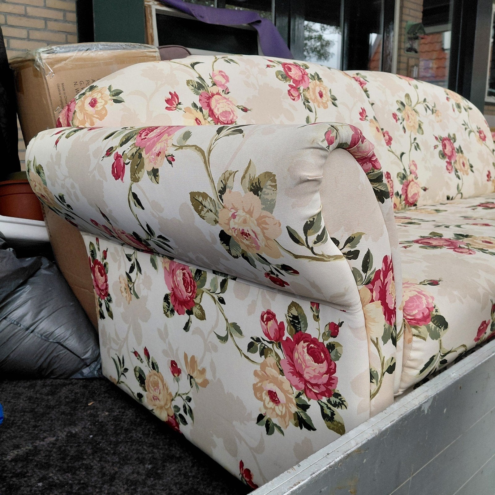 3 zits bank, Huis en Inrichting, Ophalen, Gebruikt, Eenpersoons, 90 cm