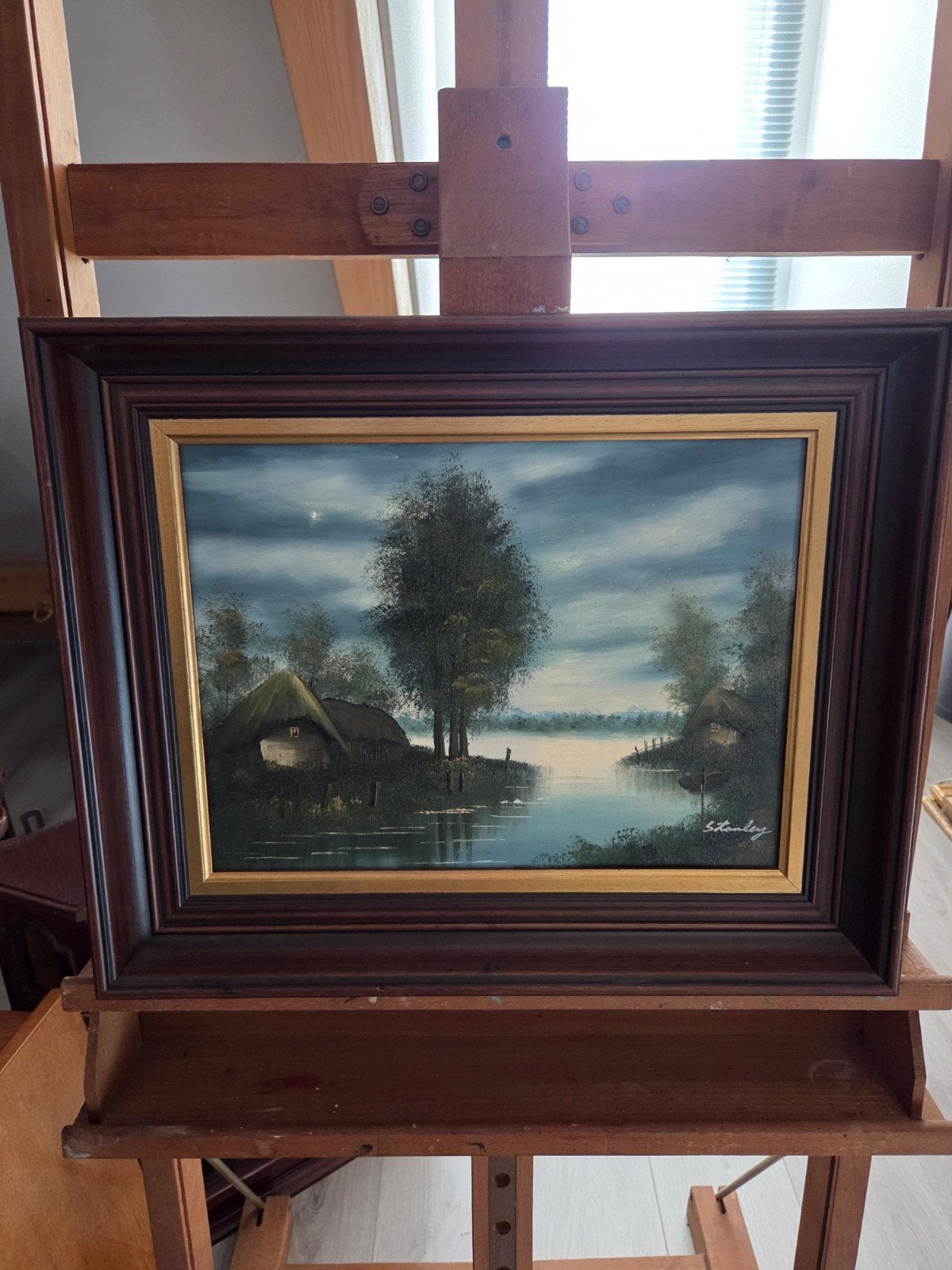 vintage schilderij, Ophalen of Verzenden, Minder dan 50 cm, Schilderij