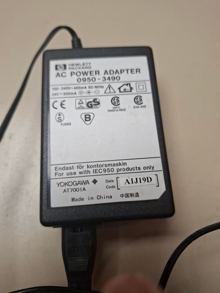HP AC Power Adapter 0950-3490 - 24V 500mA, Ophalen of Verzenden, Gebruikt, HP