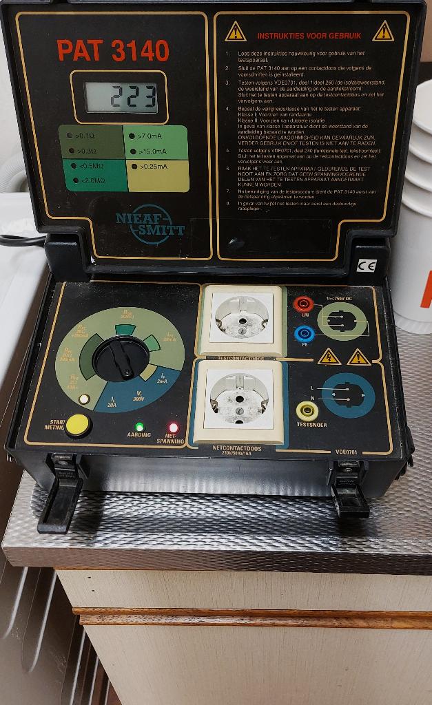 Nieaff-Smitt PAT 3140 NEN- 3140 Tester, Doe-het-zelf en Verbouw, Meetapparatuur, Ophalen of Verzenden, Gebruikt, Overige meters
