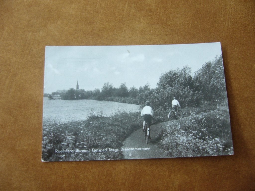 ROELOFARENDSVEEN =  FIETSPAD LANGS BRAASSEMERMEER, Ophalen of Verzenden, 1940 tot 1960, Gelopen
