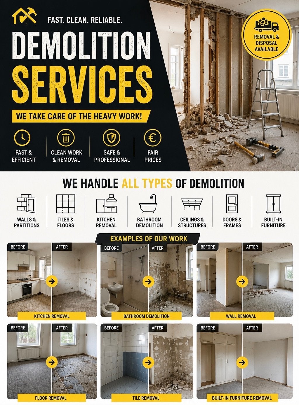 SLOOPDIENSTEN. Demolition services., Sloopwerk binnen